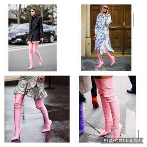 Final price Balenciaga Knife over the knee sock boots fluo pink Eu 38 US 8 $2190